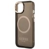 Guess GUHMP14MHTCMK iPhone 14 Plus / 15 Plus 6.7 czarny/black hard case Gold Outline Translucent MagSafe